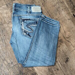 Silver Jean Suki Capri Size W31/L22 1/2